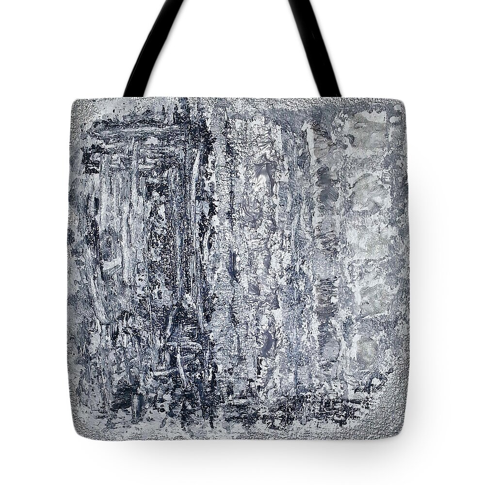 Abstract Artwork Tote Bag featuring the painting G1 - greys by KUNST MIT HERZ Art with heart