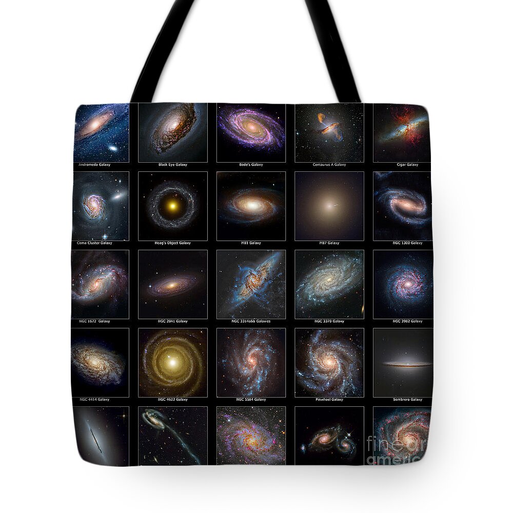 Astronomy Tote Bag featuring the photograph Galaxy Collection by Antony McAulay