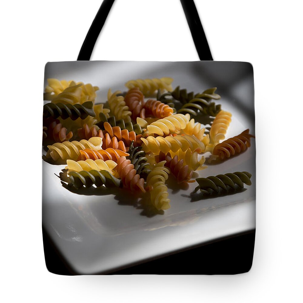 Food Tote Bag featuring the photograph Garden Rotini by Mark McKinney