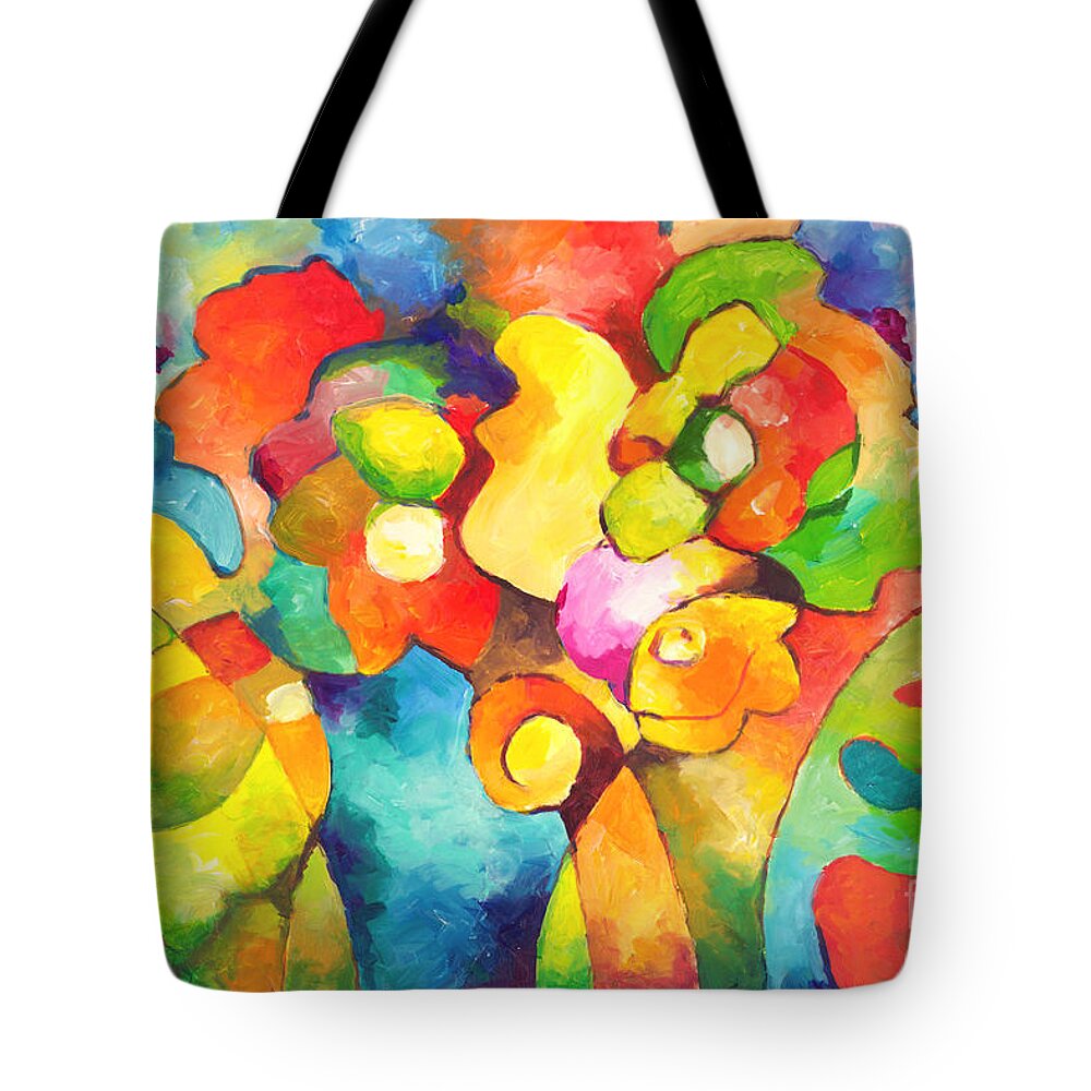 Nature Tote Bag featuring the painting Garden Variety by Sally Trace