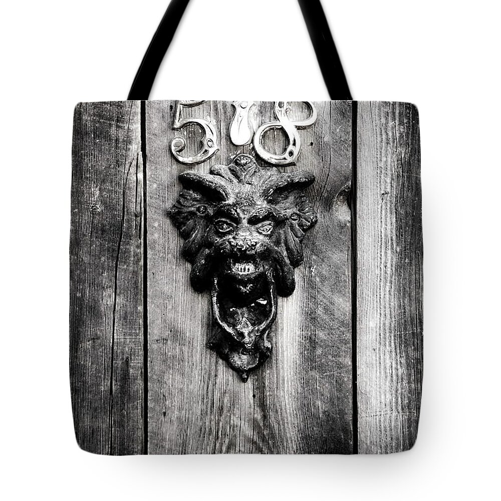 Gargoyle Tote Bag featuring the photograph Gargoyle 518 by Ron Weathers