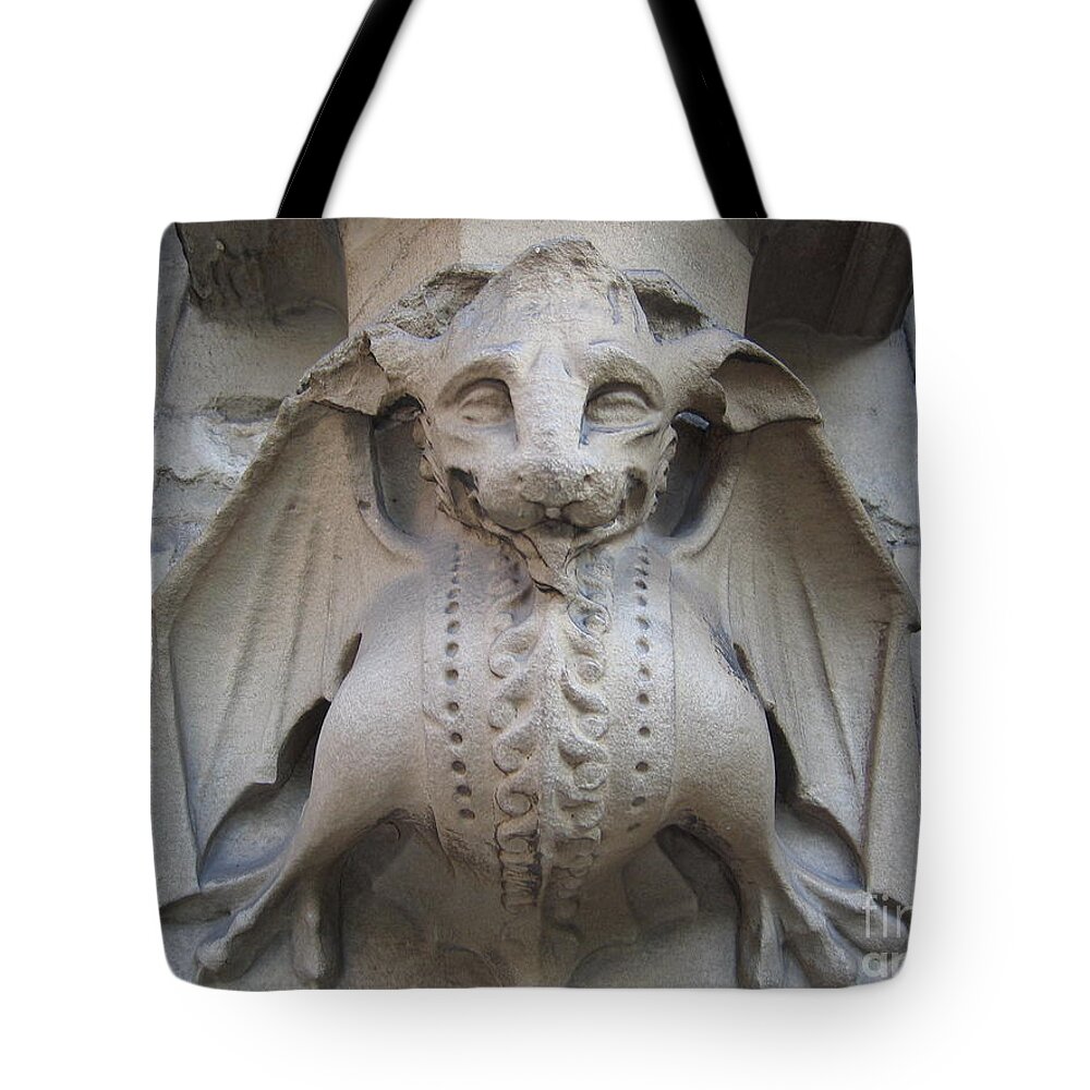 Gargoyle Tote Bag featuring the photograph Gargoyle On Westminster Palace by Denise Railey