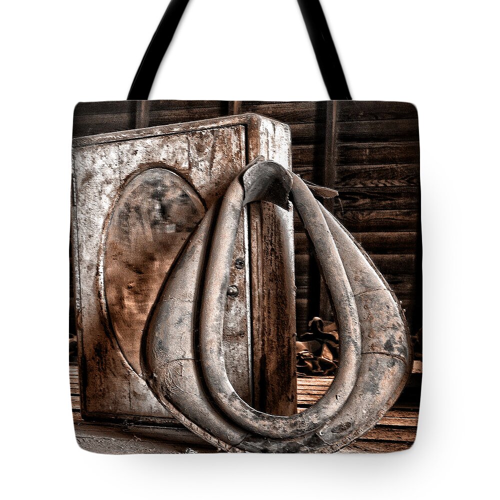 Rustic Photograph Print Tote Bag featuring the photograph Gathering Dust by Lucy VanSwearingen