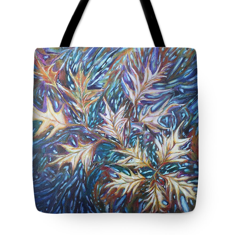 Leaves Tote Bag featuring the painting Gatineau Hills Ballet by Christiane Kingsley