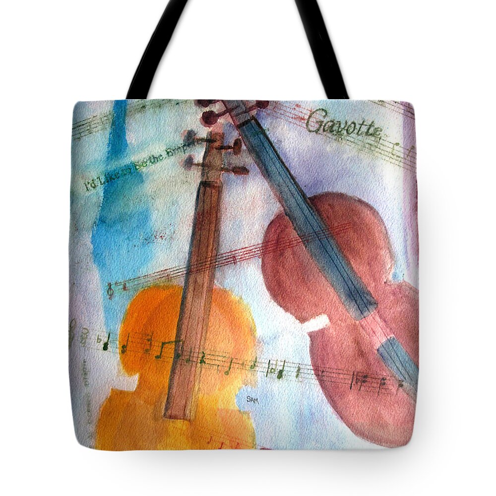 Gavotte Tote Bag featuring the painting Gavotte by Sandy McIntire