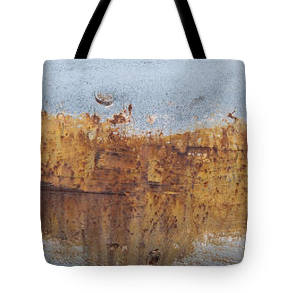 Industrial Tote Bag featuring the photograph Geese Flying In by Jani Freimann