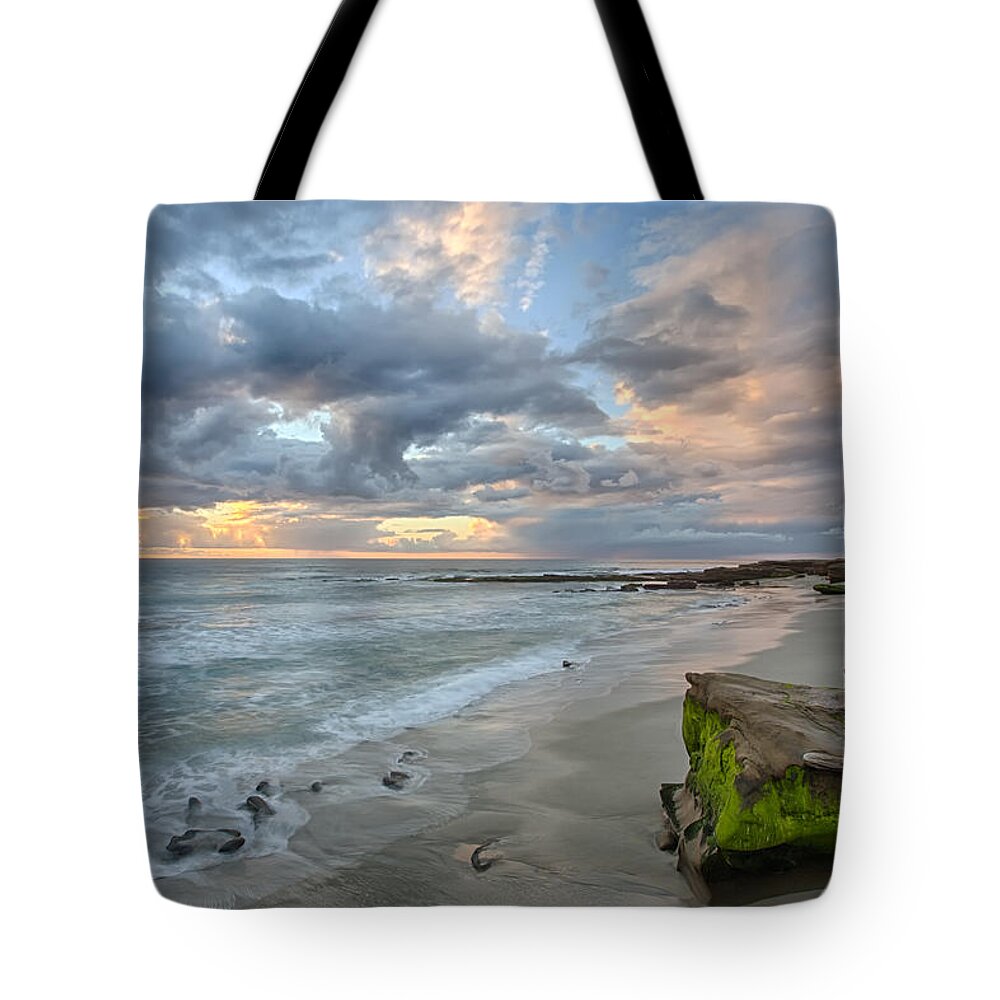 Beach Tote Bag featuring the photograph Gentle Sunset by Peter Tellone