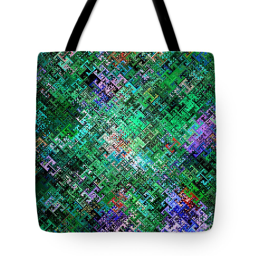 Digital Derivation Tote Bag featuring the digital art Geometric Abstract by Mariarosa Rockefeller