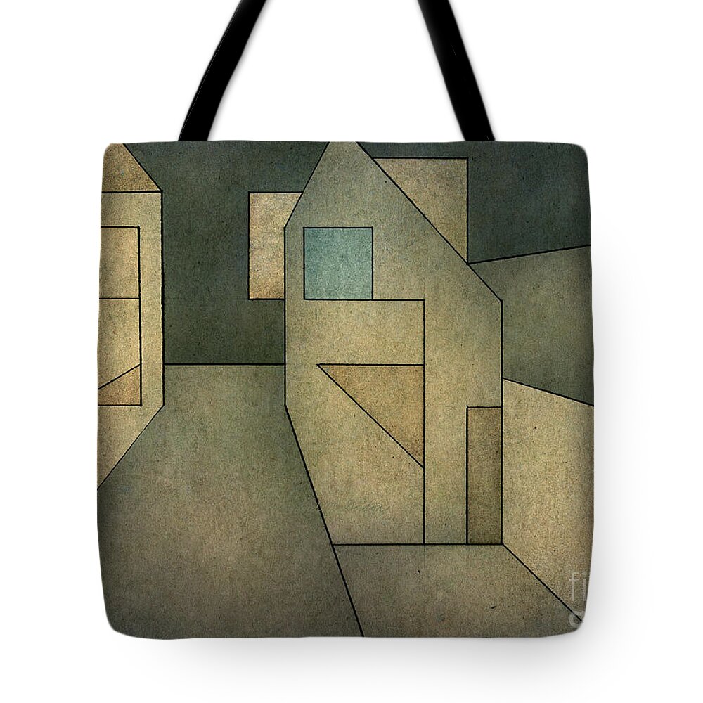 Geometric Tote Bag featuring the digital art Geometric Abstraction II by David Gordon