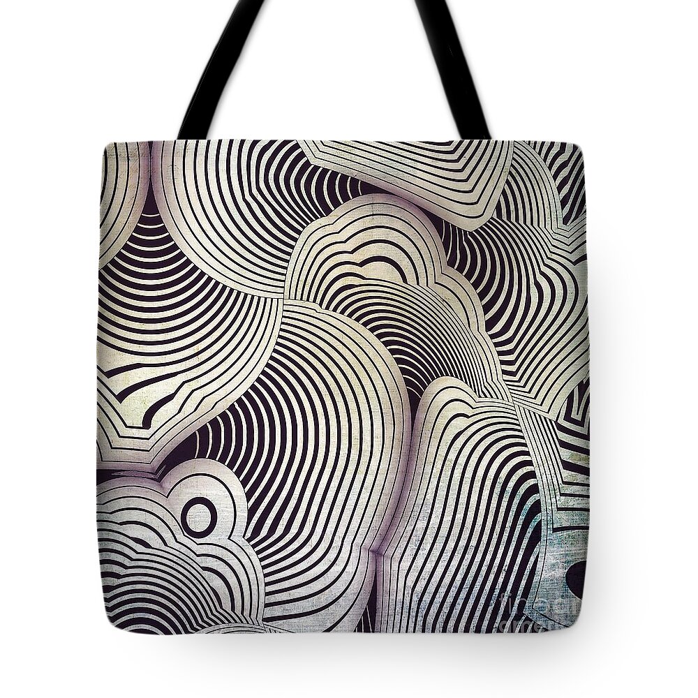  Hrow Pillow Tote Bag featuring the digital art Geometric Gymnastic - s06-01ct01b by Variance Collections