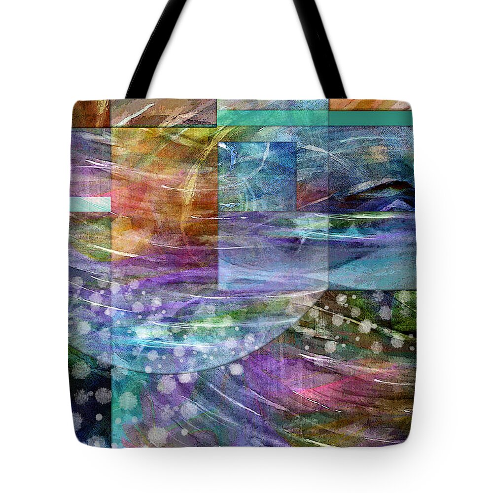 Shapes Tote Bag featuring the painting Geometric Winter by Allison Ashton