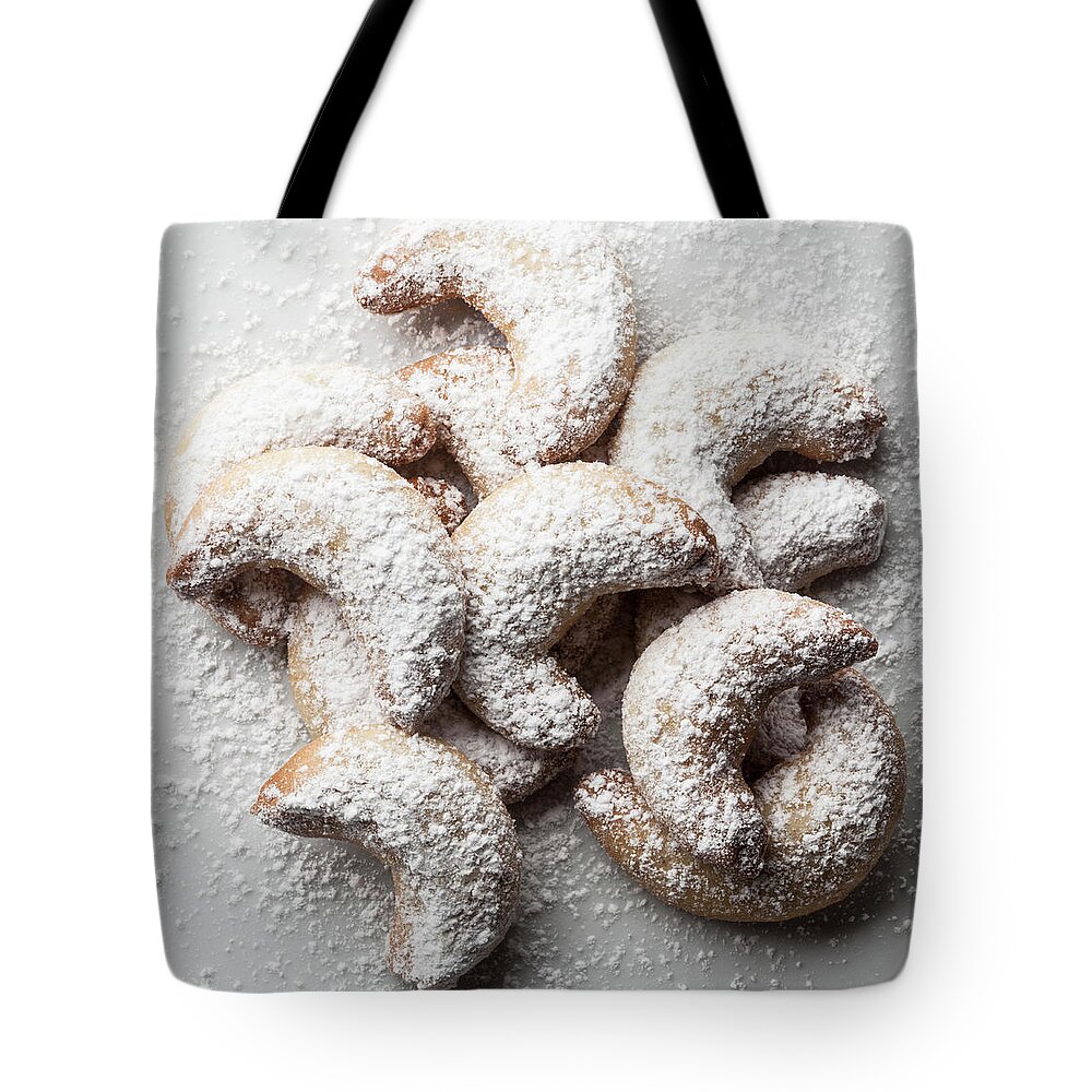 German Food Tote Bag featuring the photograph German Vanilla Biscuits Vanilla Kipferl by Larry Washburn