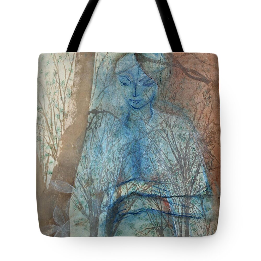 Art Tote Bag featuring the painting Ghost Births by Anna Elkins