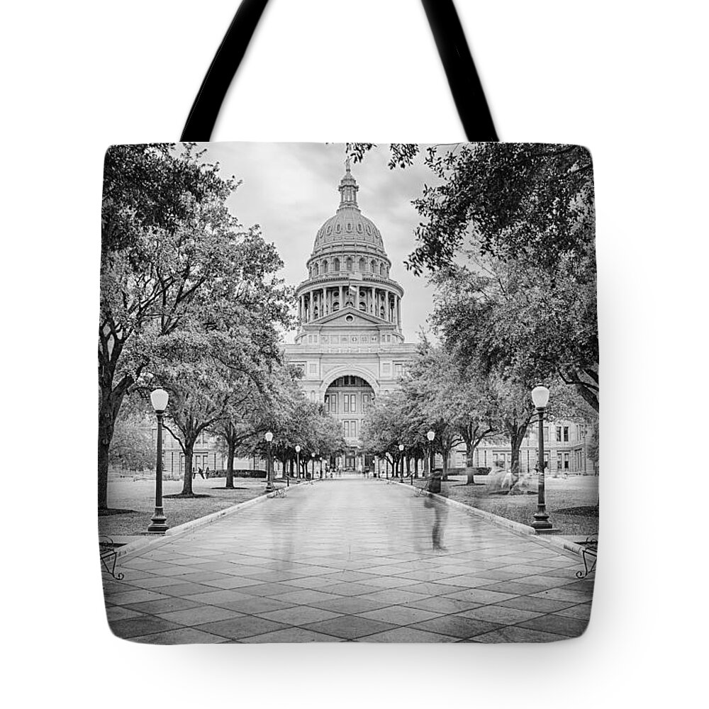 Texas State Capitol Tote Bag featuring the photograph Ghosts of the Texas State Capitol - Austin Texas Skyline by Silvio Ligutti