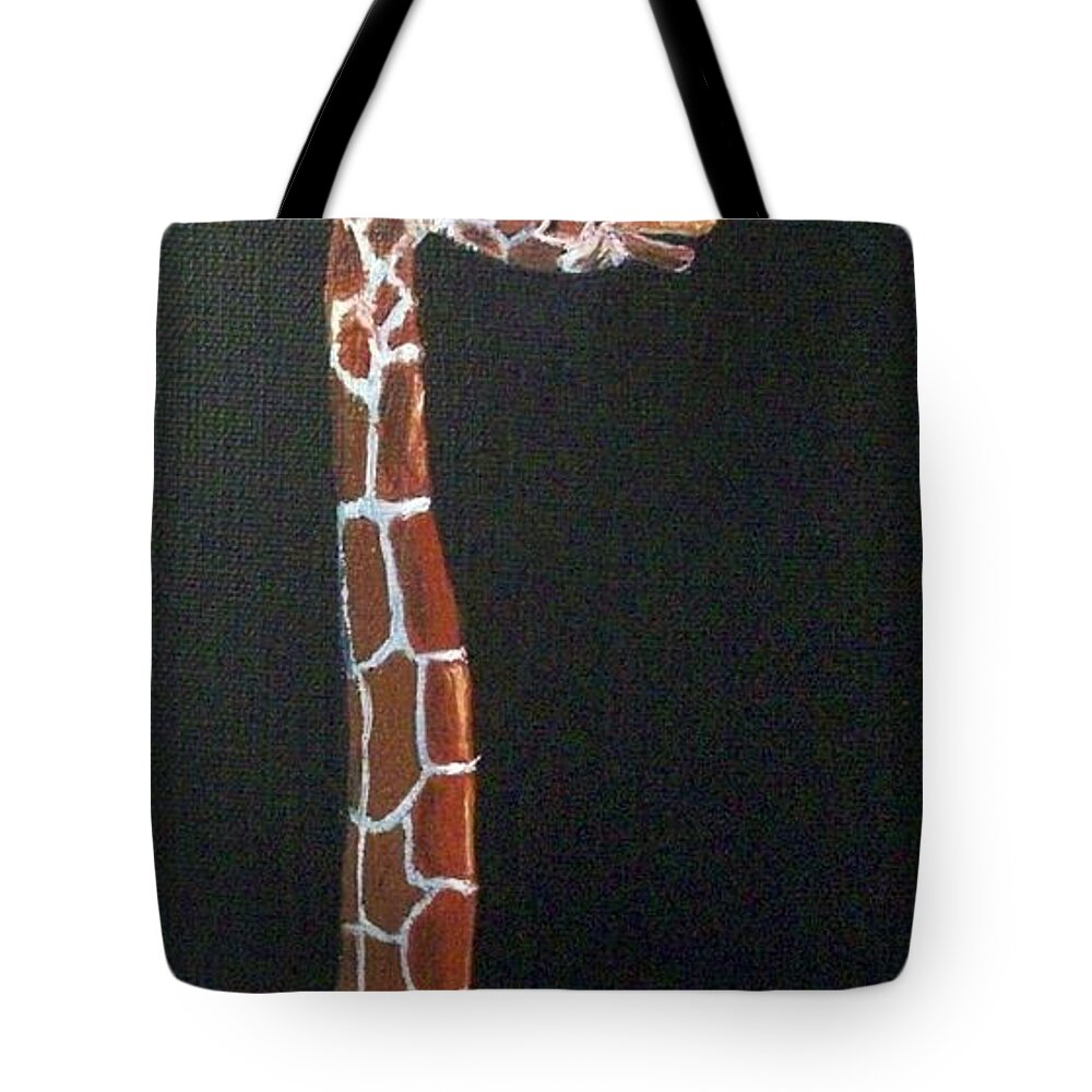Giraffe Tote Bag featuring the painting Giraffe by Asa Jones