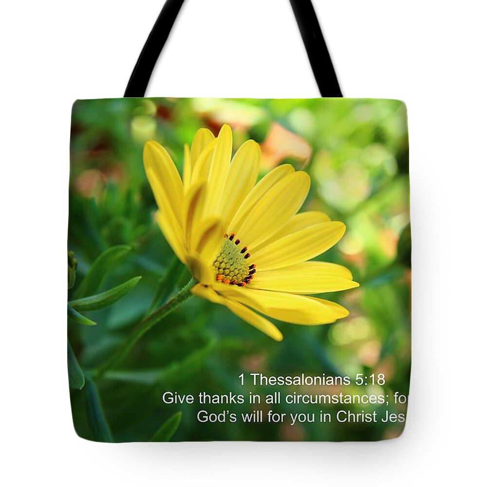 Flower Tote Bag featuring the photograph Give thanks by Lynn Hopwood