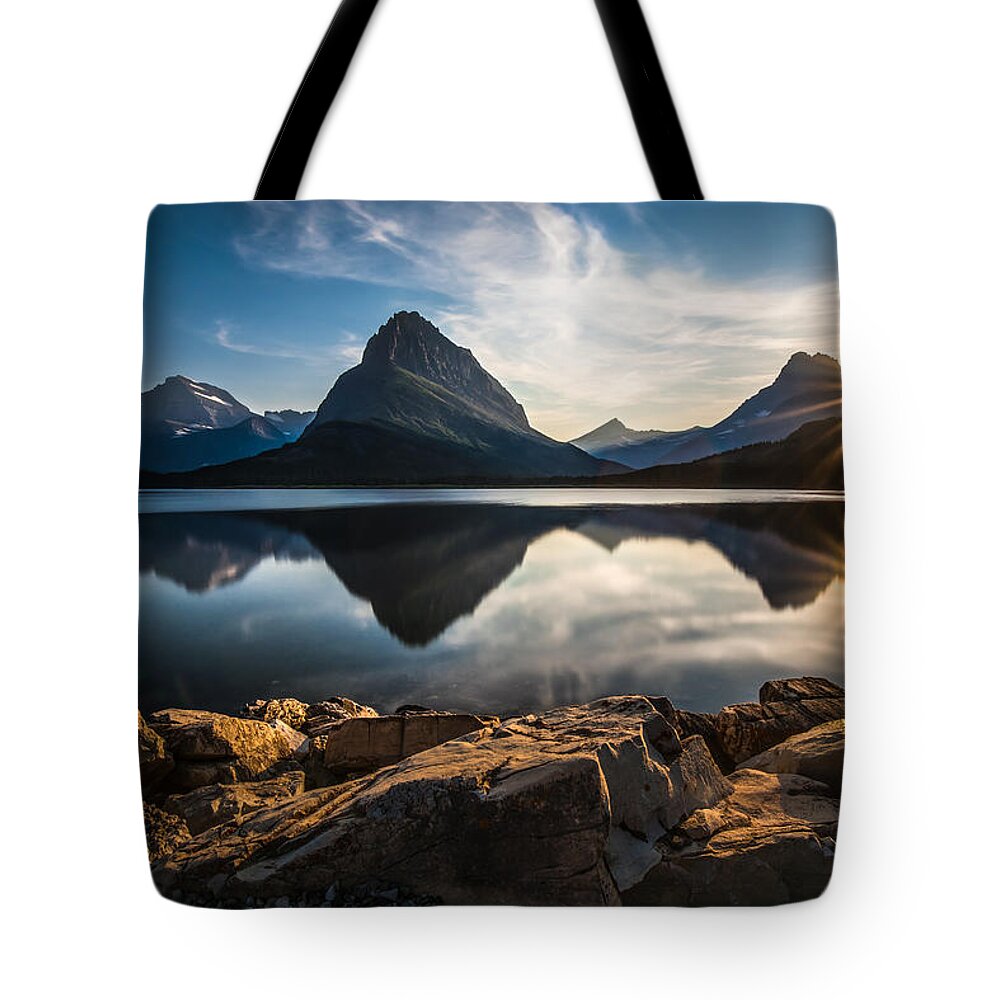Mountain Sunset Tote Bags