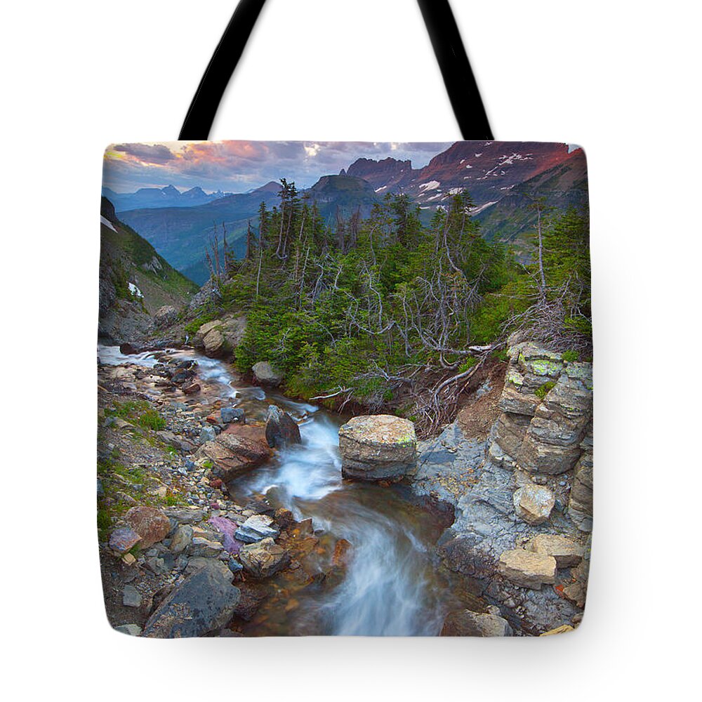 Sunset Tote Bag featuring the photograph Glaciers Wild by Darren White
