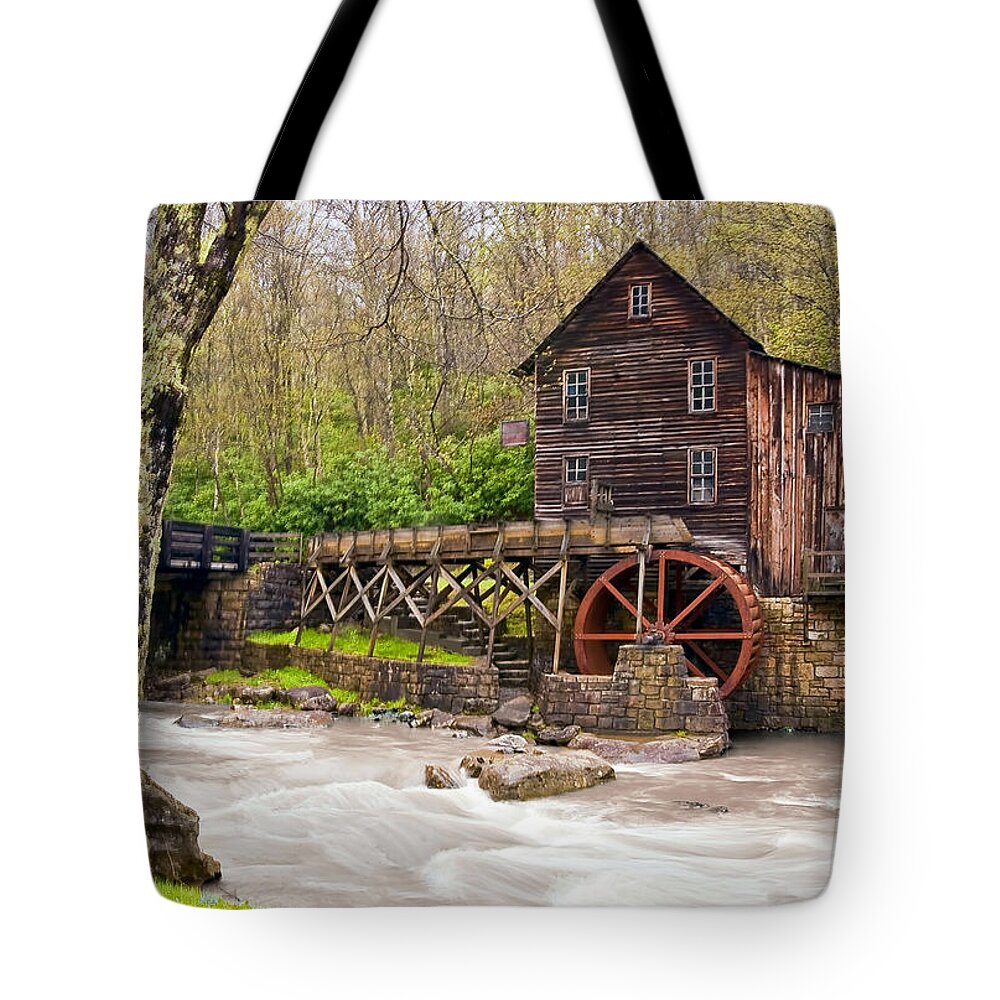 Grist Mill Tote Bag featuring the photograph Glade Creek by Marcia Colelli