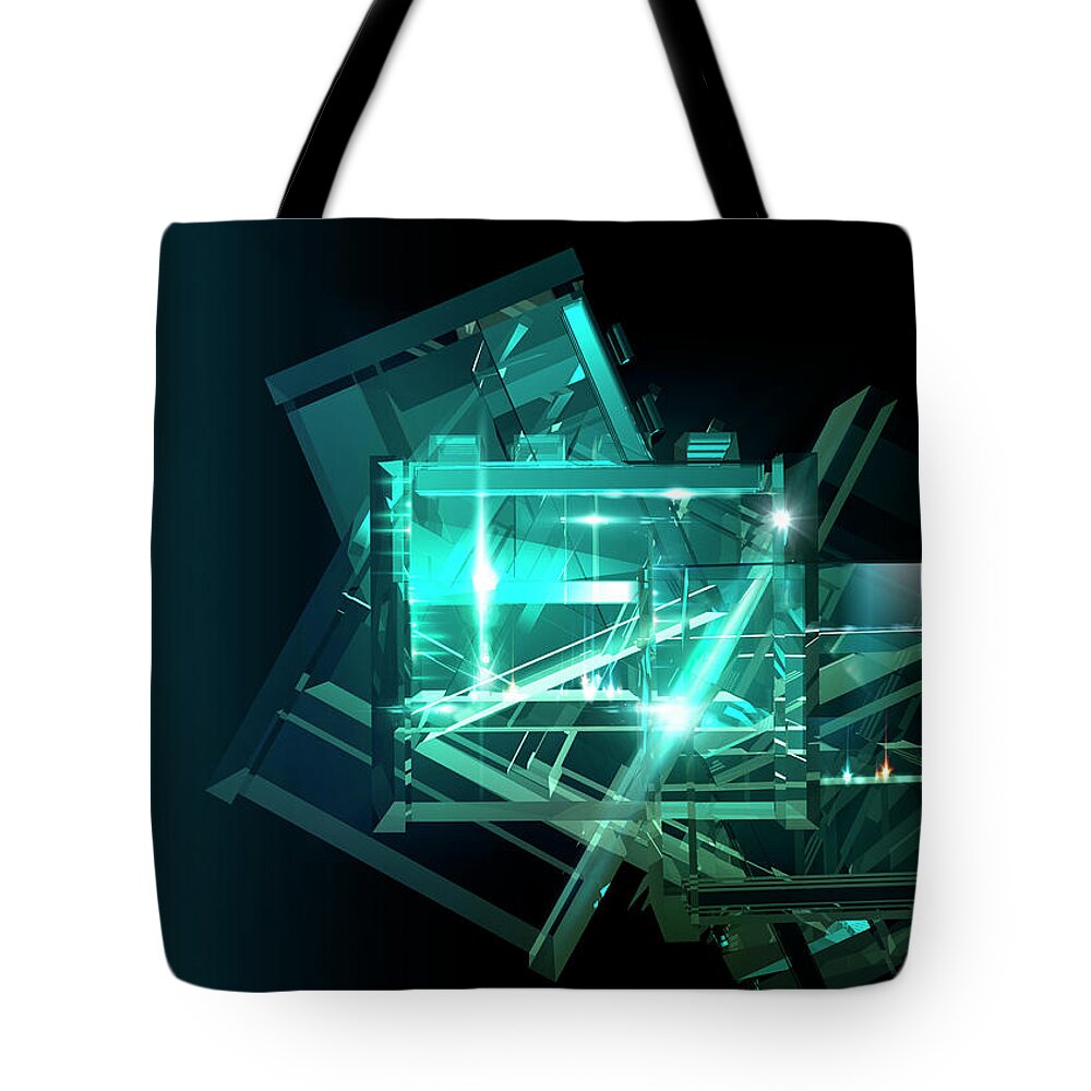 Color Image Tote Bag featuring the photograph Glass Box 04 by Mina De La O