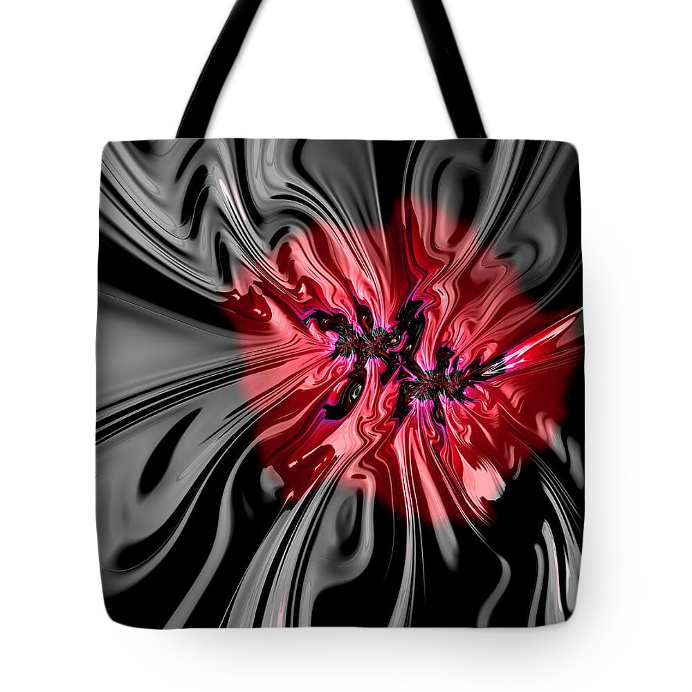  Tote Bag featuring the digital art Glass Flower by Barbara Milton