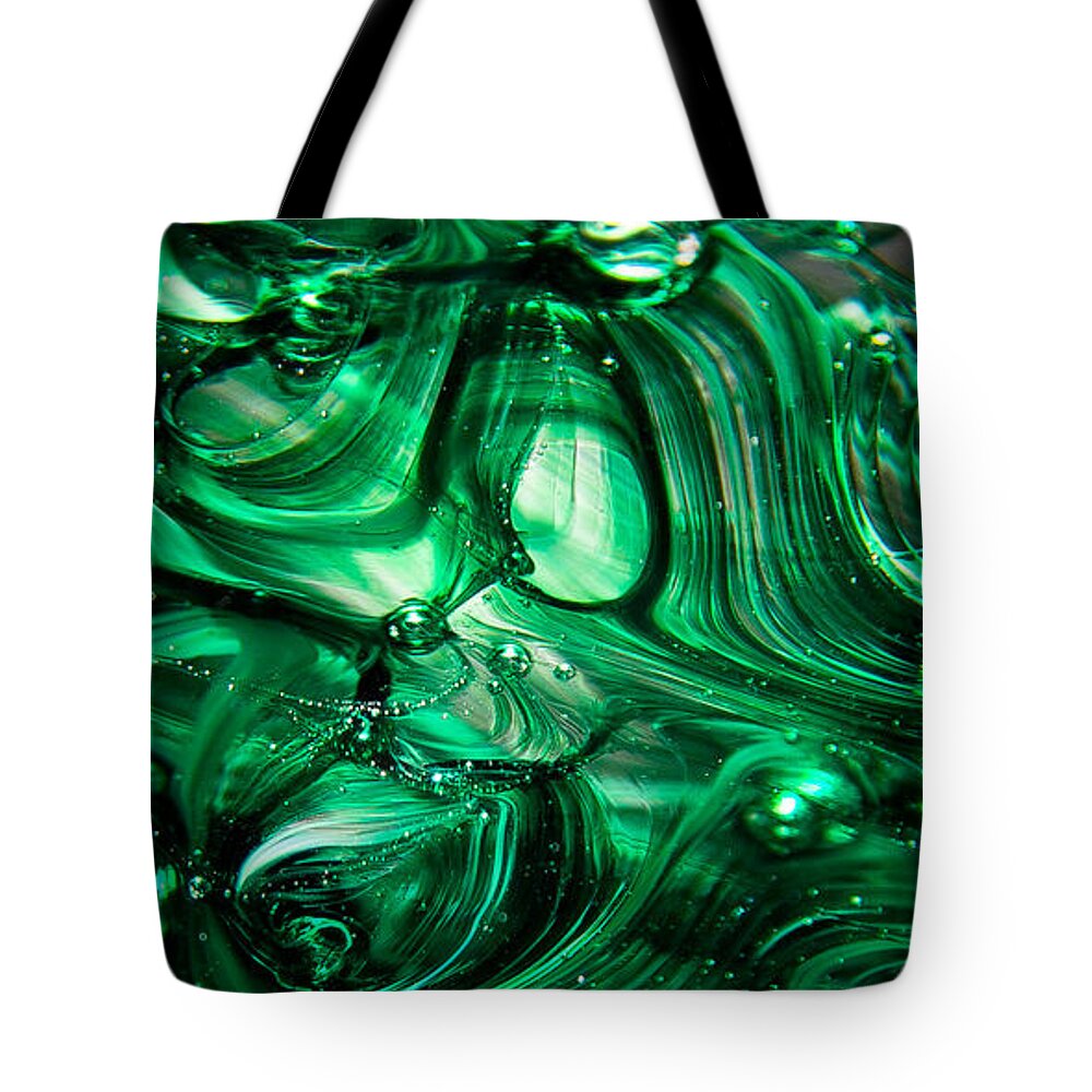 Glass Tote Bag featuring the photograph Glass Macro Abstract EGW by David Patterson