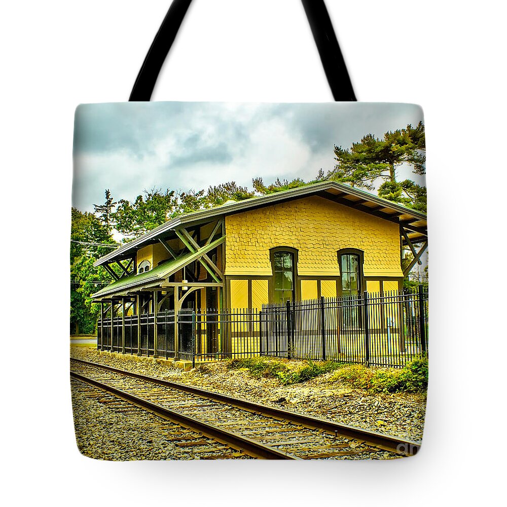 Train Tote Bag featuring the photograph Glassboro Train Station by Nick Zelinsky Jr