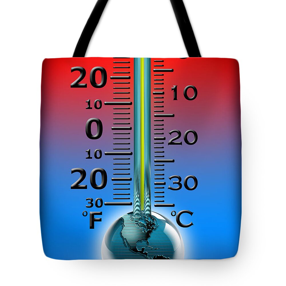 Concept Tote Bag featuring the photograph Global Warming by Mike Agliolo