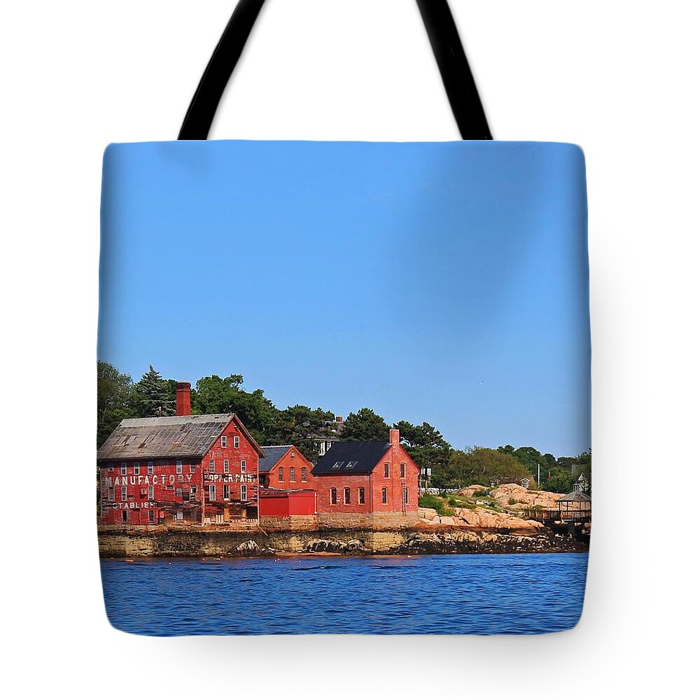 Gloucester Tote Bag featuring the photograph Gloucester MA Harbor by Michael Saunders