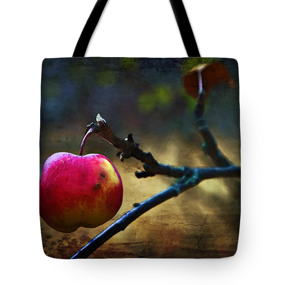 Apple Tote Bag featuring the photograph Go On Dearie Take A Bite by Theresa Tahara