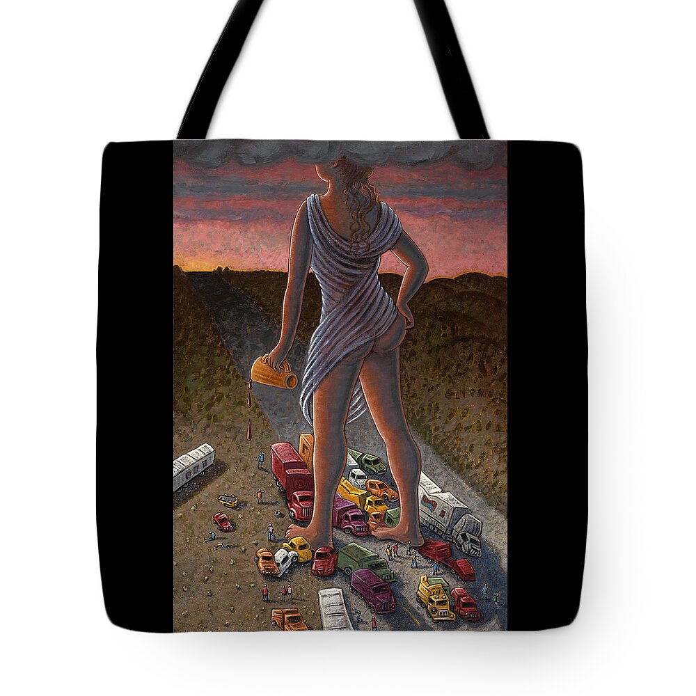 Goddess Tote Bag featuring the painting Goddess of the Dawn by Holly Wood