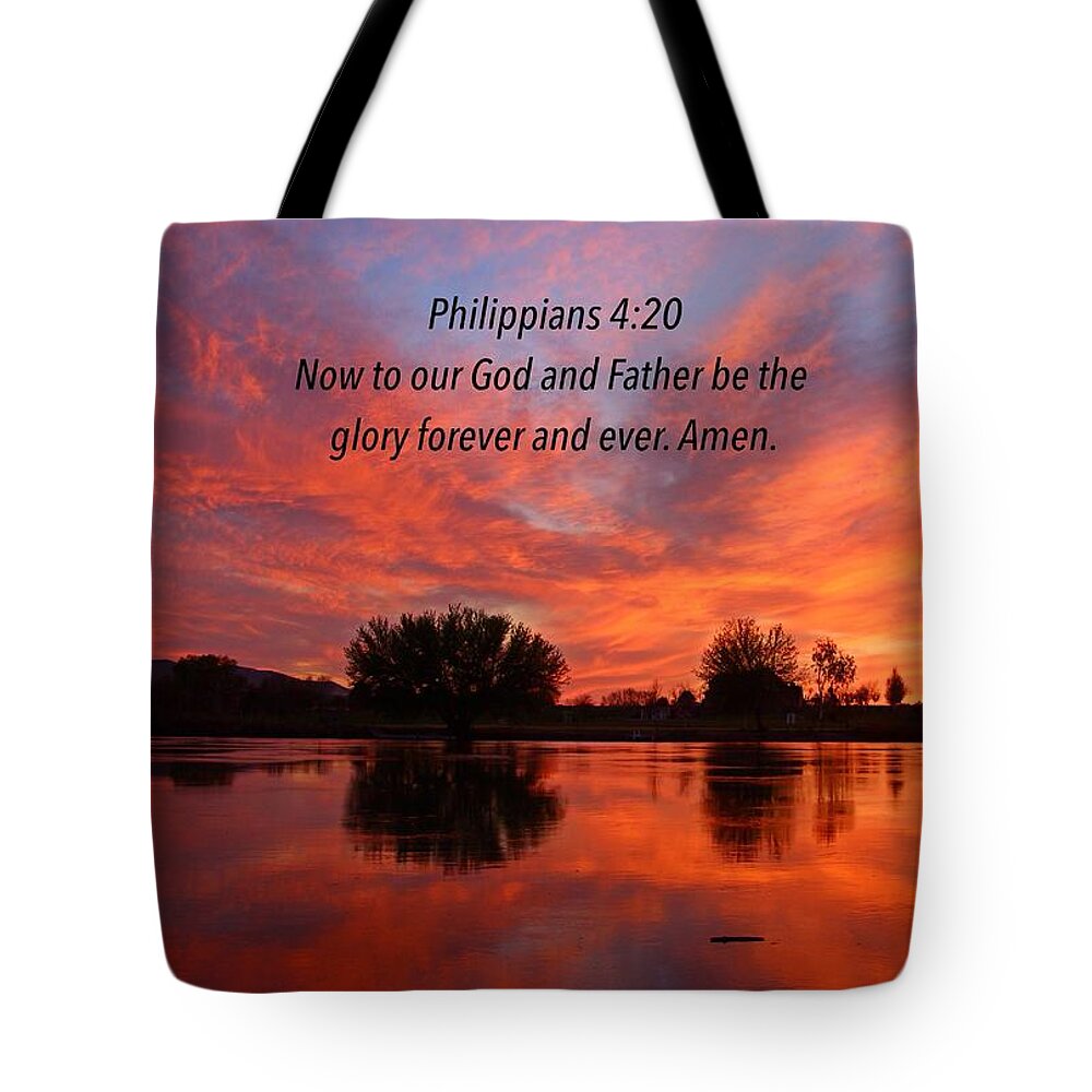 Sunset Tote Bag featuring the photograph God's Glory by Lynn Hopwood
