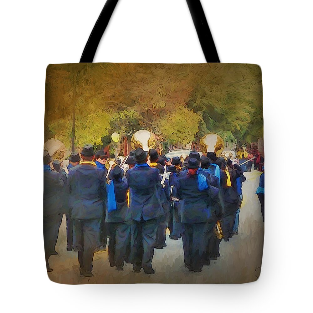 Julia Springer Tote Bag featuring the photograph Going Home by Julia Springer