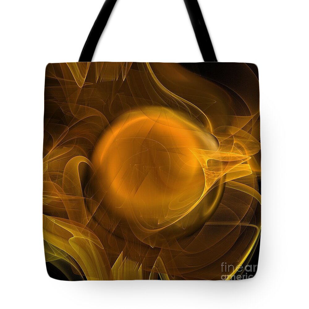 Gold Tote Bag featuring the digital art Gold by Elizabeth McTaggart