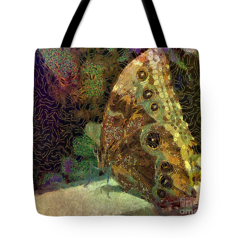 Butterfly Tote Bag featuring the photograph Golden Butterfly by Claire Bull