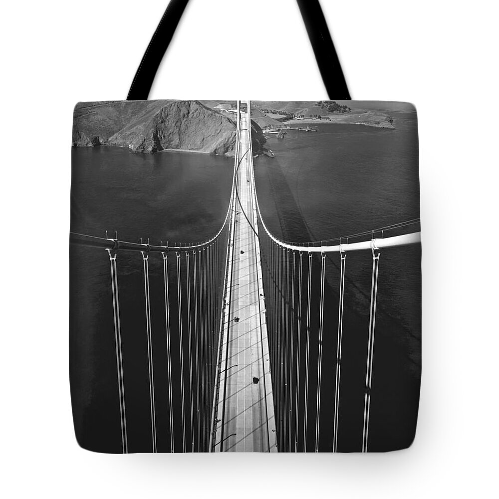 1930's Tote Bag featuring the photograph Golden Gate Bridge In 1937 by Underwood Archives