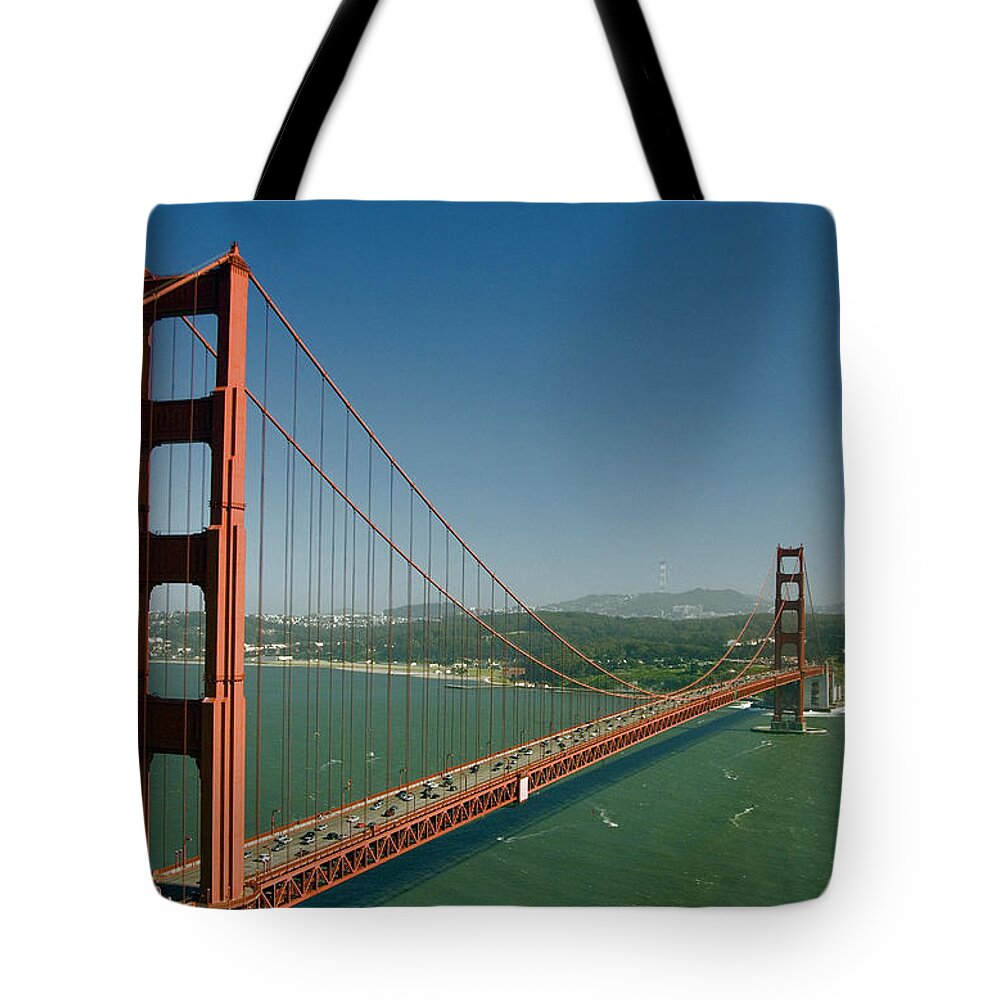 Flpa Tote Bag featuring the photograph Golden Gate Bridge by Mark Newman