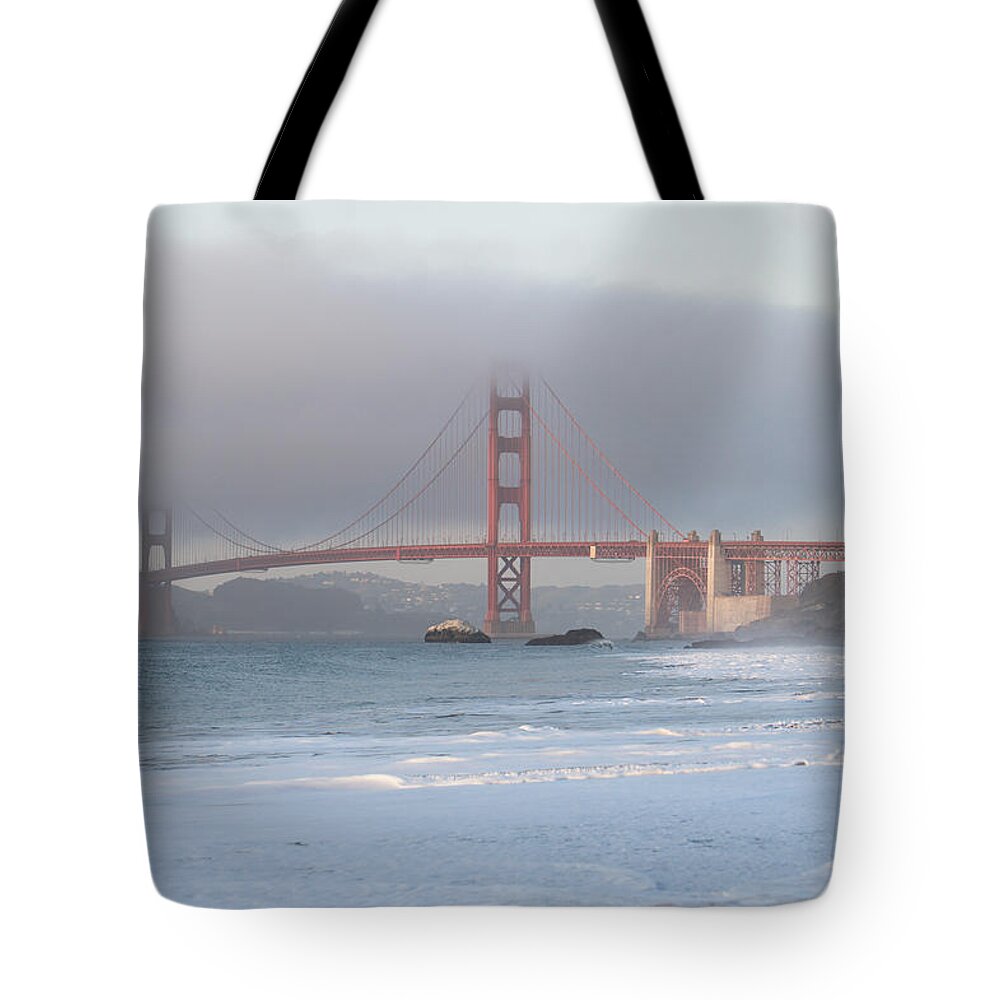 Bakers Tote Bag featuring the photograph Golden Gate Fog by Weir Here And There