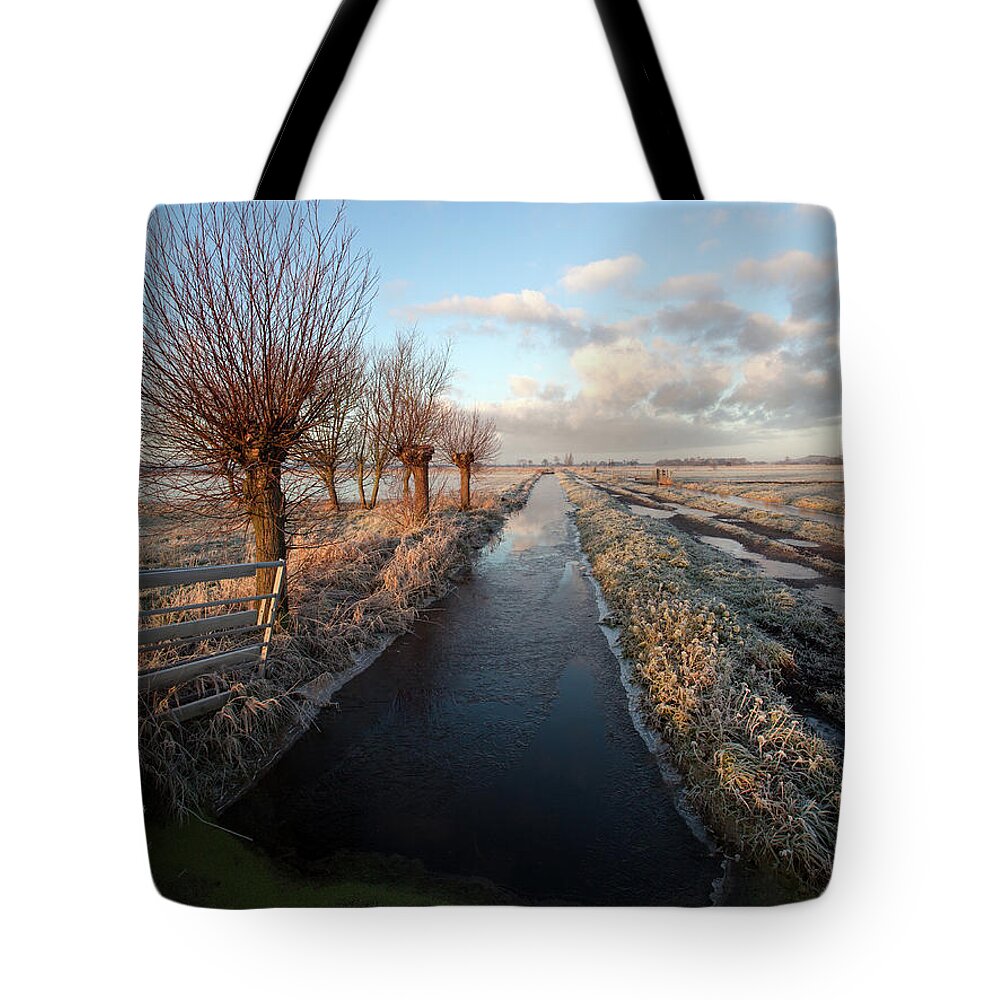 Tranquility Tote Bag featuring the photograph Golden Hour On The Somerset Levels 2 by Photograph By Nick Pound