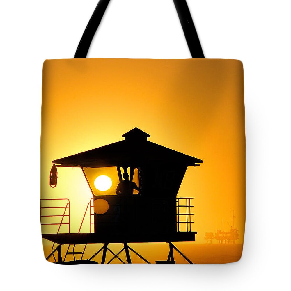 Sunset Tote Bag featuring the photograph Golden Hour by Tammy Espino