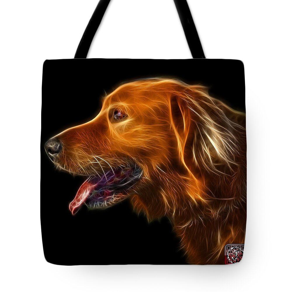 Golden Retriever Tote Bag featuring the painting Golden Retriever - 4047 F by James Ahn