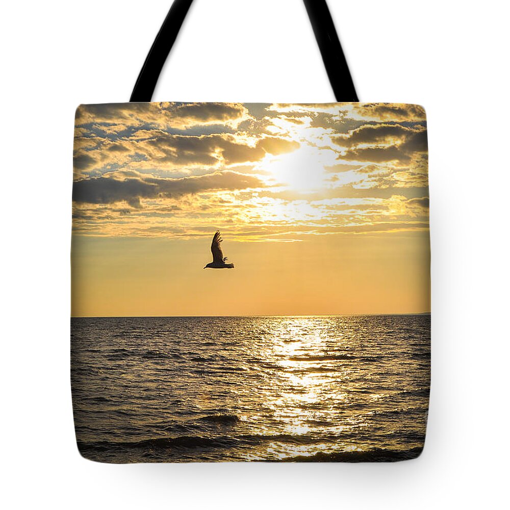Sunset Tote Bag featuring the photograph Golden Sunset by Bianca Nadeau