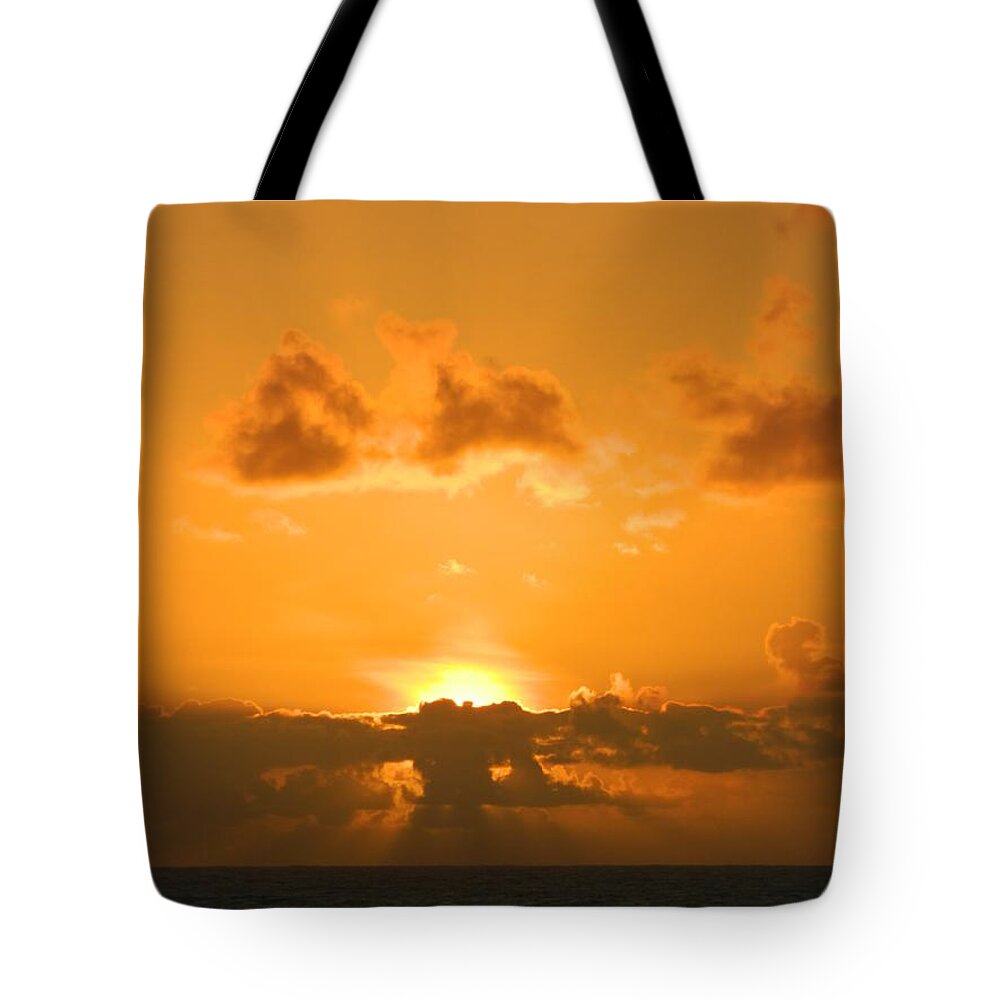 Sunset Tote Bag featuring the photograph Golden Sunset by Gallery Of Hope 