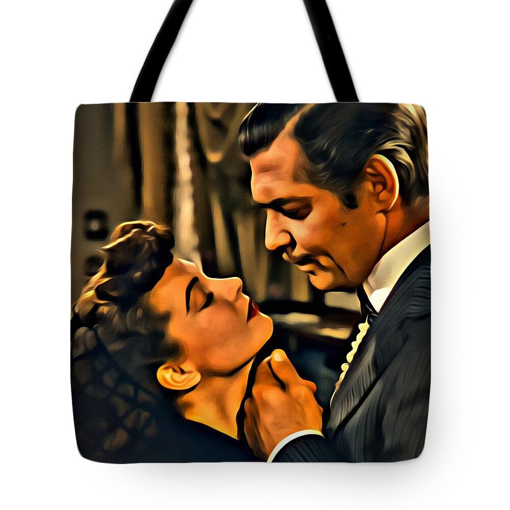 Gone With The Wind Tote Bag featuring the painting Gone with the wind by Florian Rodarte