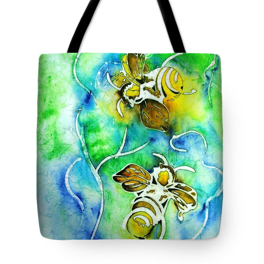 Bee Tote Bag featuring the painting Good Day to be a Bee by Pat Purdy