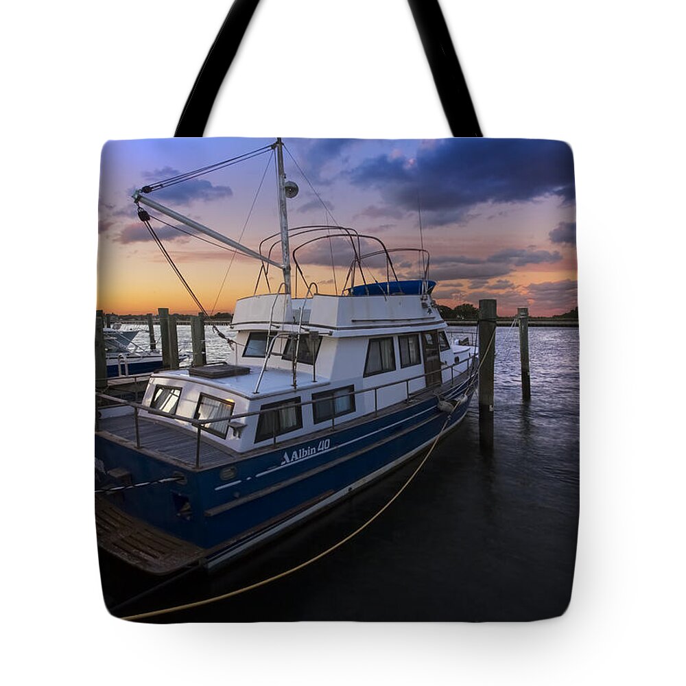 Boats Tote Bag featuring the photograph Good Fishing by Debra and Dave Vanderlaan