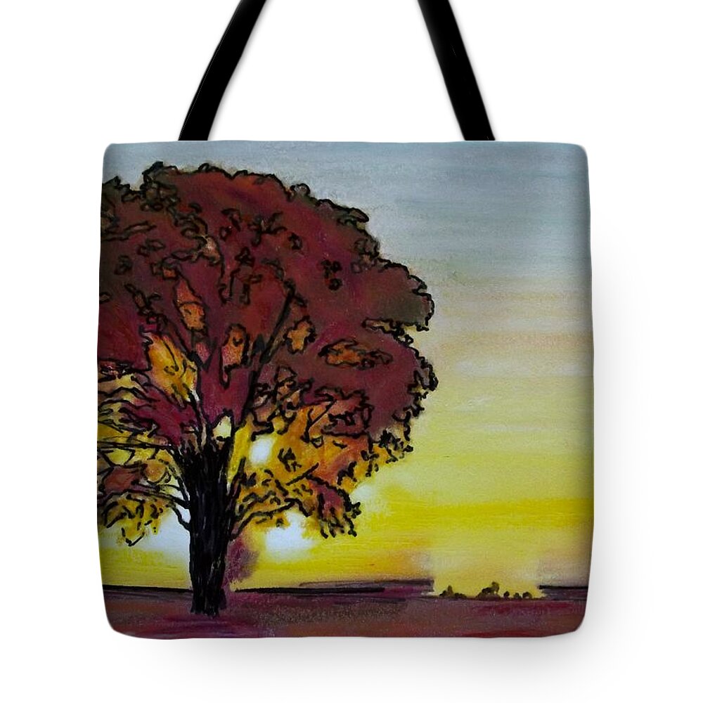 Oak Tote Bag featuring the painting Good morning    by Cara Frafjord