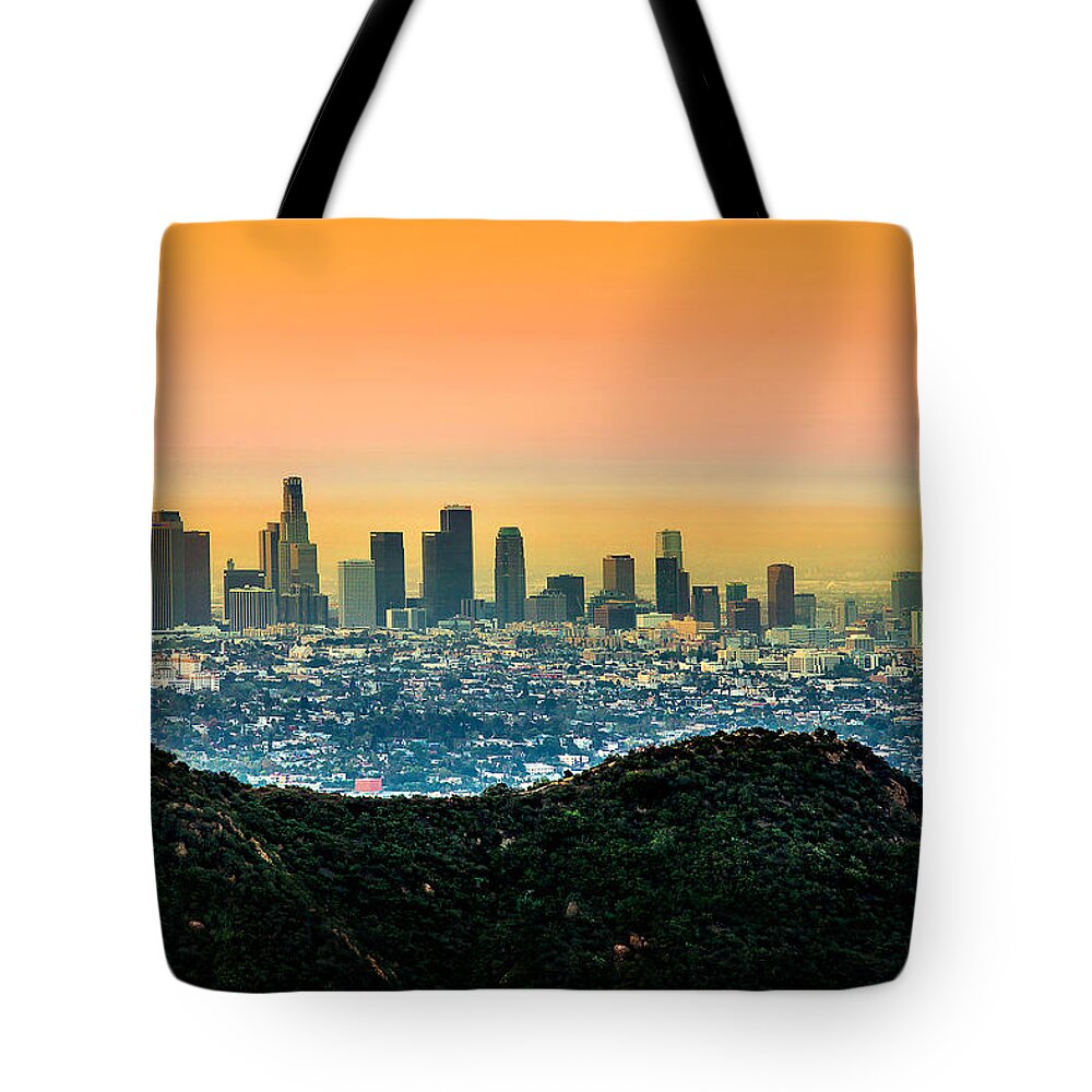 Los Angeles Tote Bag featuring the photograph Good Morning LA by Az Jackson