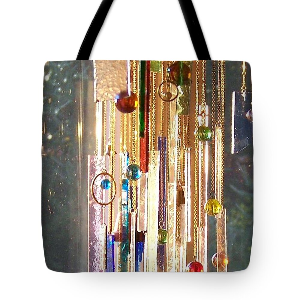 Stained Glass Tote Bag featuring the glass art Good Morning Sunshine - Sun Catcher by Jackie Mueller-Jones