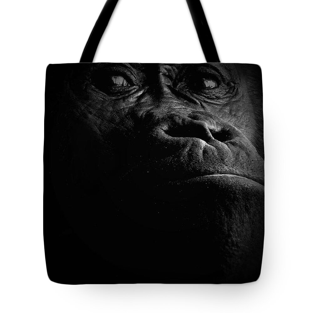 Gorilla Tote Bag featuring the photograph Gorilla by Christine Sponchia